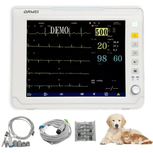 Portable Veterinary Monitor 6 Parameter LCD Big Screen